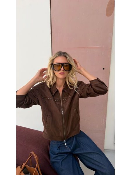 Cognac Bomber Jacket Eden BeChick ❤