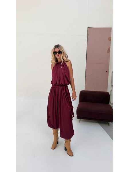 Burgundy Hailey Jumpsuit BeChick ❤