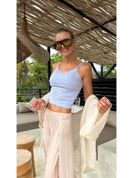 Grey Sports Bra Silver Line BeChick ❤