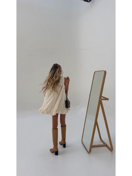 Cream Bow Puff Dress BeChick ❤