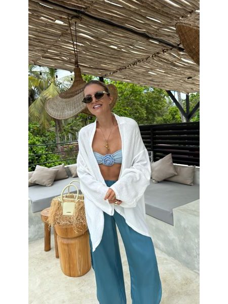 Bílý top/kimono Line Bechick ❤