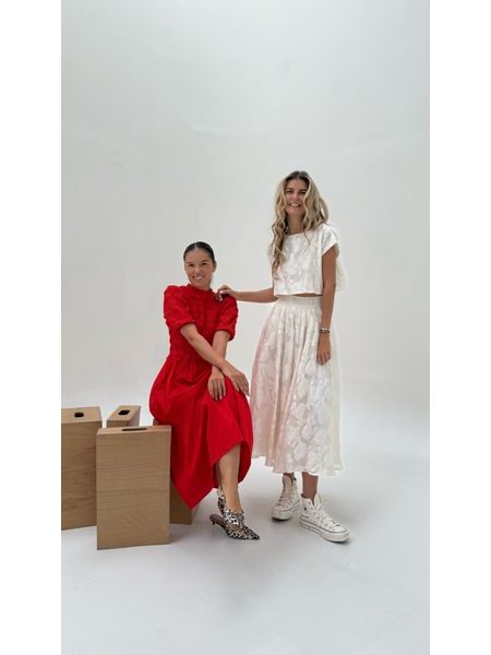 Červené bavlněné šaty Sparkle BeChick ❤