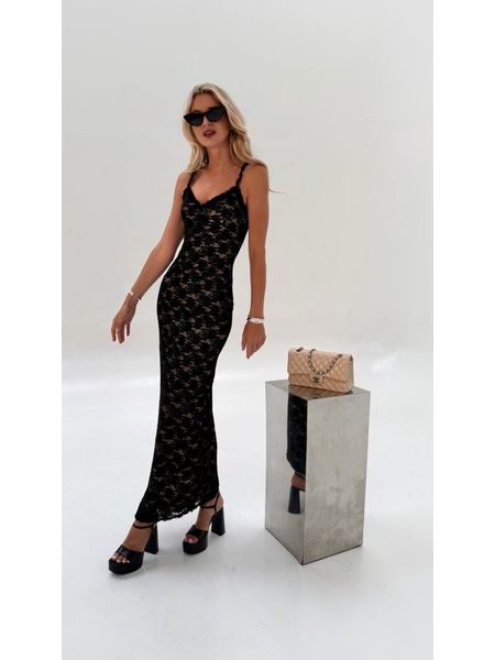 Black Lace Dress Icon BeChick ❤