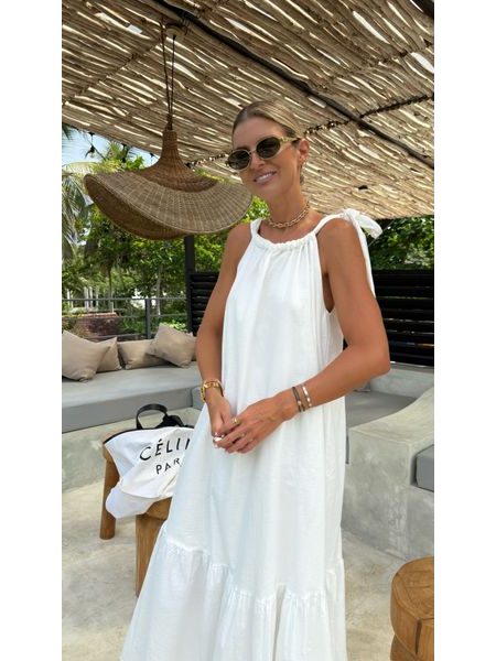 Bílé maxi šaty Riviera BeChick ❤