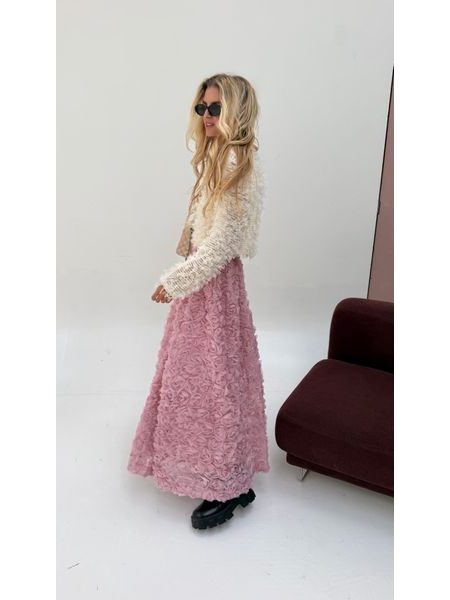 Pudrová maxi sukně Rose BeChick ❤