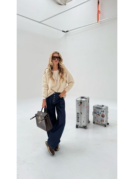 Krémový svetr Bubble BeChick ❤