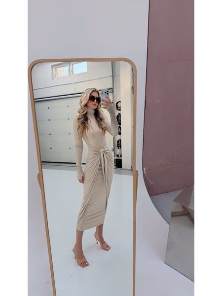 Cream Knotty BeChick Dress ❤