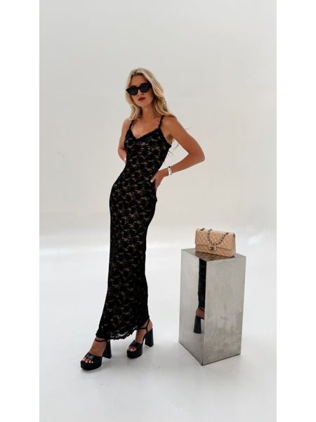 Black Lace Dress Icon BeChick ❤