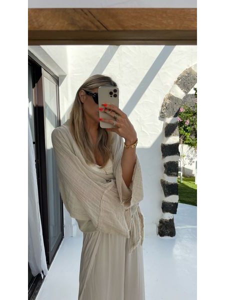 Krémový bavlněný top/kimono Cali Bechick ❤