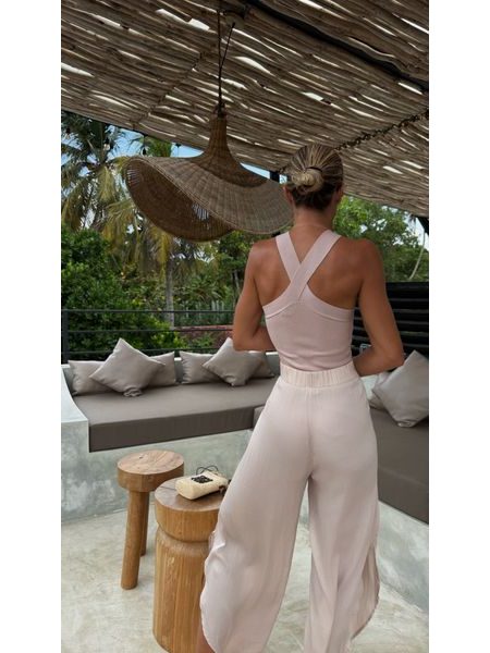 Powder Pink Bodycon Twist Top BeChick ❤