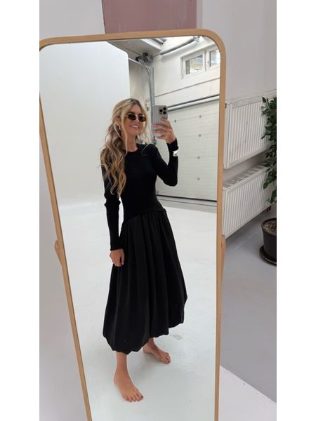 Black maxi dress Winter Poplin BeChick ❤