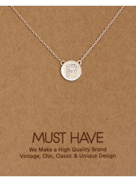 MUST HAVE series: Initial Silver Necklace Letter P