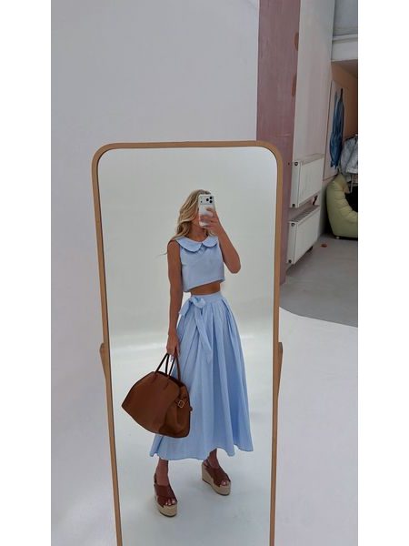 Spring Blue Top &amp; Skirt Set BeChick ❤