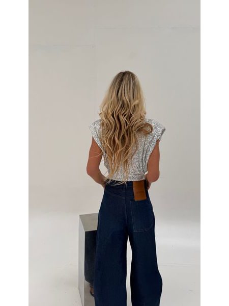 Sequin Bodysuit Silver Glow BeChick ❤