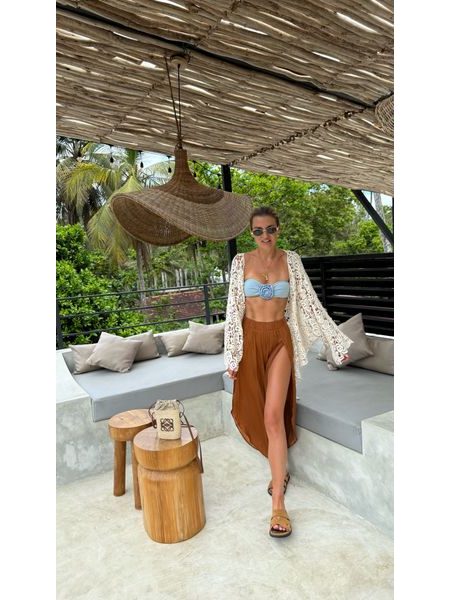 Krémový top/kimono Flower Bechick ❤