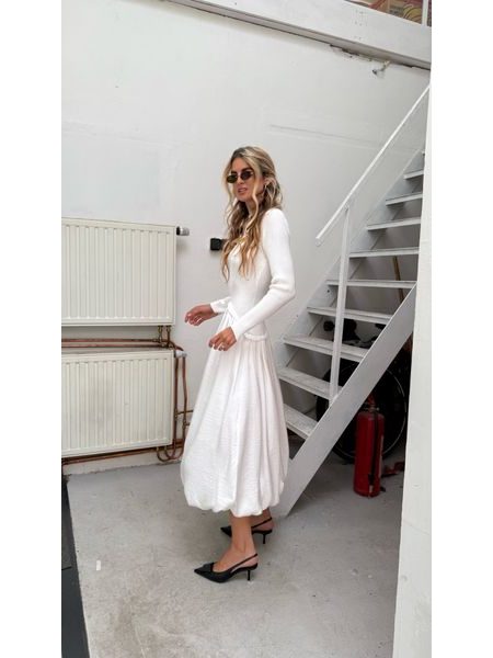 White maxi dress Winter Poplin BeChick ❤
