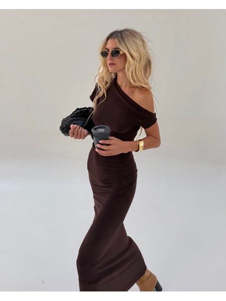Čokoládové maxi šaty Blair BeChick ❤