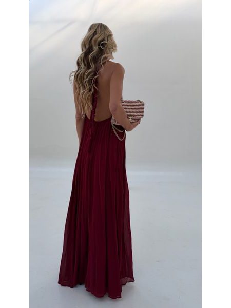 Burgundy maxi dress Desert Rose BeChick ❤