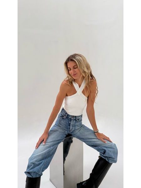 White Bodycon Twist Top BeChick ❤