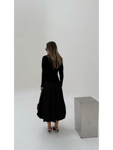Black maxi dress Winter Poplin BeChick ❤