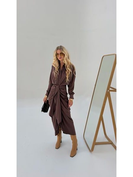 Chocolate Button Down Dress BeChick ❤