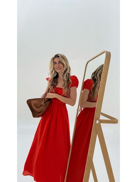 Červené bavlněné šaty Sparkle BeChick ❤