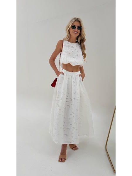 Spring White Top &amp; Skirt Set BeChick ❤