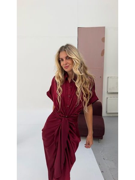 Vínové šaty Button Down BeChick ❤