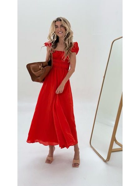 Červené bavlněné šaty Sparkle BeChick ❤