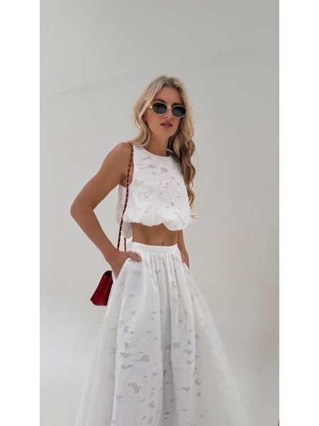 Spring White Top &amp; Skirt Set BeChick ❤