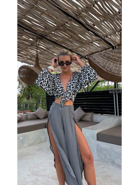 Leopardí top Knotty Tie BeChick ❤