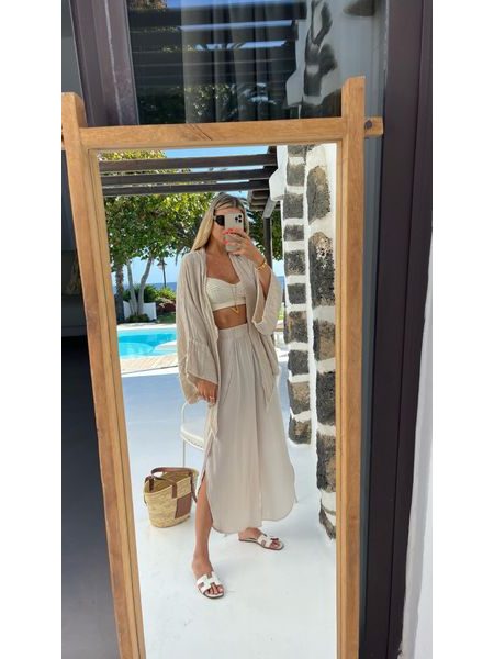 Krémový bavlněný top/kimono Cali Bechick ❤