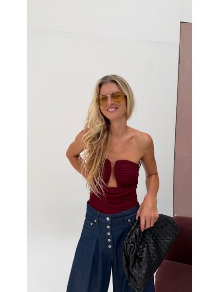 Vínový bodysuit Chérie BeChick ❤