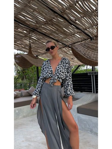 Leopardí top Knotty Tie BeChick ❤