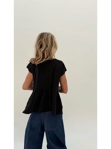 Black Cotton Bow Top BeChick ❤