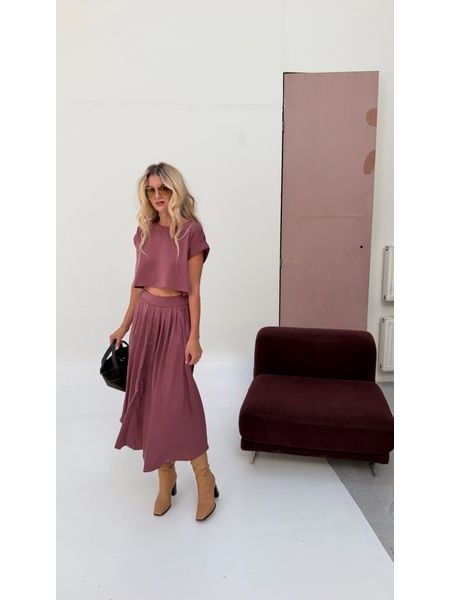 Maroon Top & Skirt Set BeChick ❤