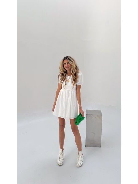 Bílé šaty Lace Back BeChick ❤