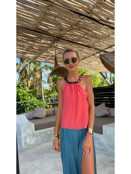 Broskvový top Peach Coral BeChick ❤