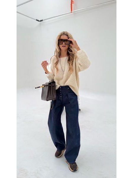 Krémový svetr Bubble BeChick ❤