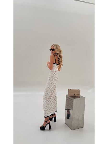 White Lace Dress Icon BeChick ❤