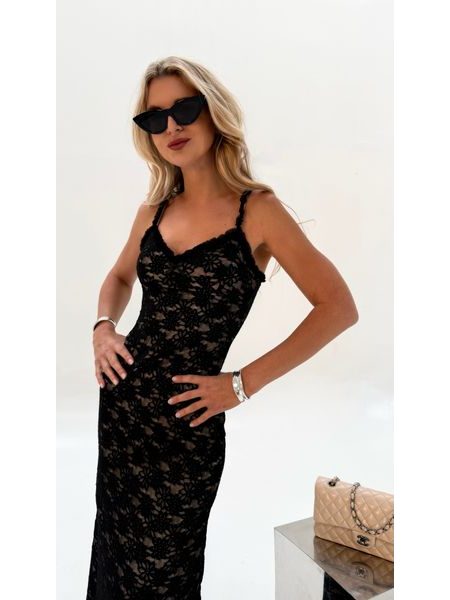 Black Lace Dress Icon BeChick ❤