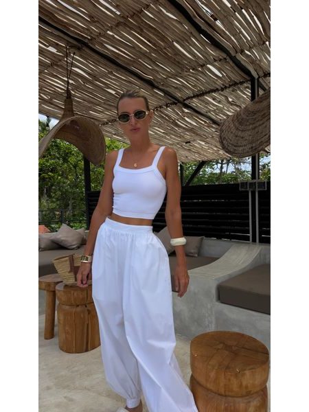 Bílý crop top/podprsenka Space BeChick ❤