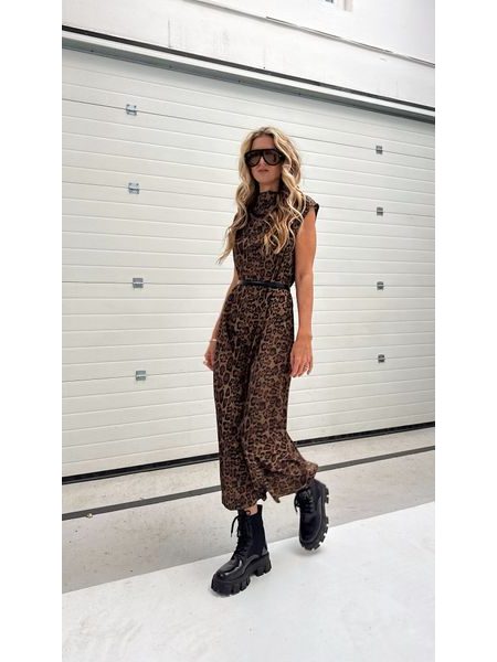 Leopardí maxi šaty Collar BeChick ❤