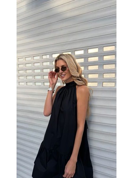Black cotton Muse dress BeChick ❤