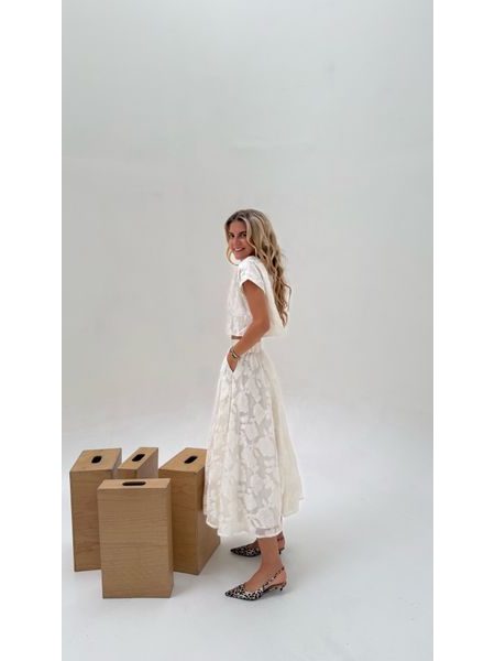 Flower Cream Top &amp; Skirt Set BeChick ❤