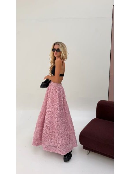 Pudrová maxi sukně Rose BeChick ❤