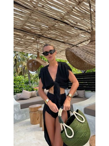 Černý top Knotty Front BeChick ❤