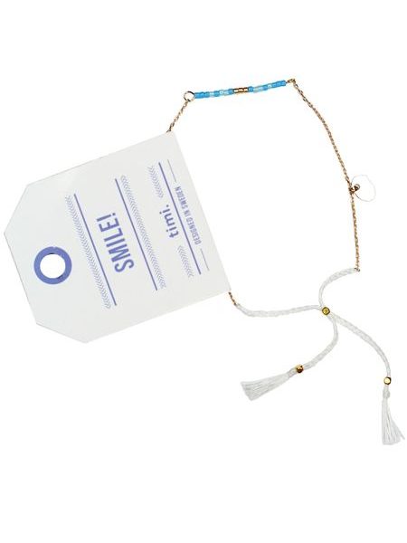 MAKE A WISH series: Blue Gold Seed Bead Bracelet
