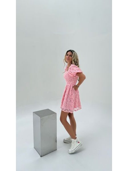 Pink Flower Puff Dress BeChick ❤