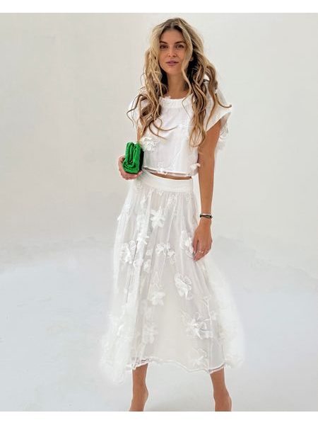 Set Topu a Sukně Flower Spring BeChick ❤